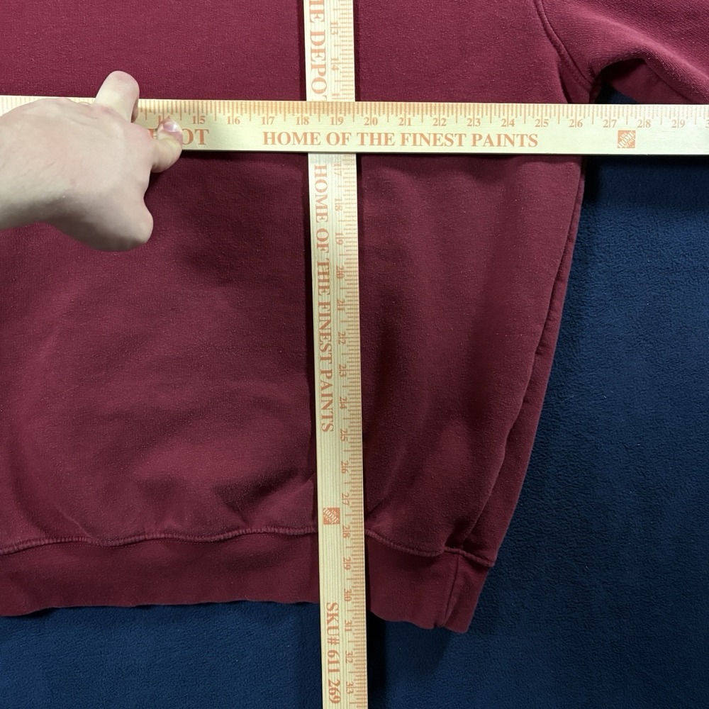 Vintage Y2K Nike Grey Tag Mini Swoosh Crewneck Sweatshirt Mens XL Red Raglan - Picture 5 of 5